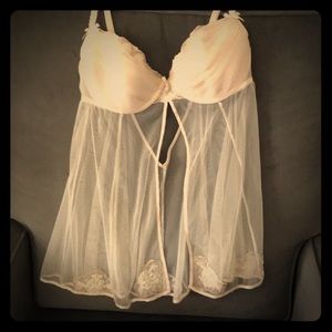 VS Ivory sheer lace babydoll